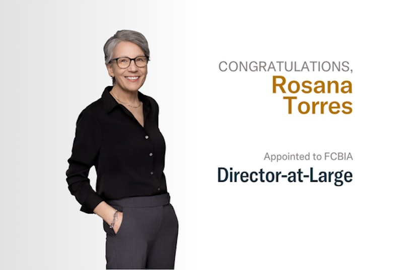 Rosana Torres Reappointed as a FCBIA 2026 Director-at-Large